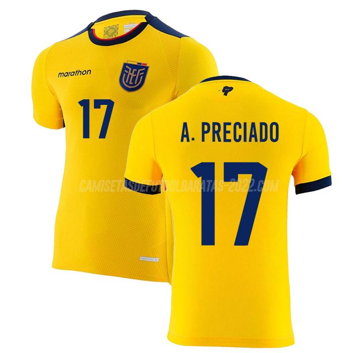 a. preciado camiseta 1ª equipación ecuador copa mundial 2022