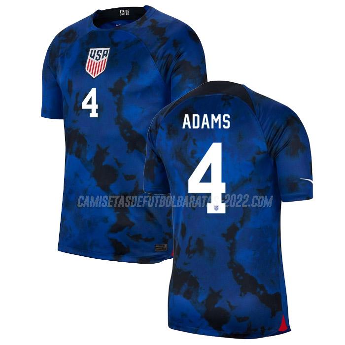 adams camiseta 2ª equipación estados uniños copa mundial 2022