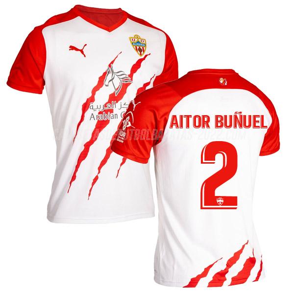 aitor bunuel camiseta de la 1ª equipación almeria 2021-22