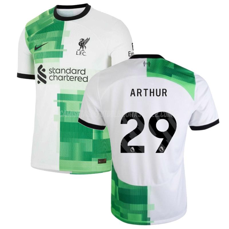 arthur camiseta de la 2ª equipación liverpool 2023-24
