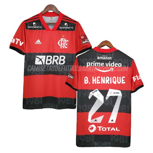 b.henrique camiseta de la 1ª equipación flamengo 2021-22