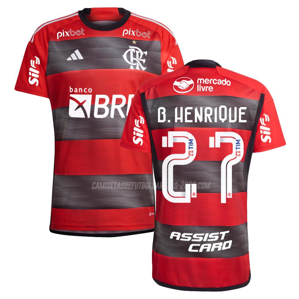 b.henrique camiseta de la 1ª equipación flamengo 2023-24
