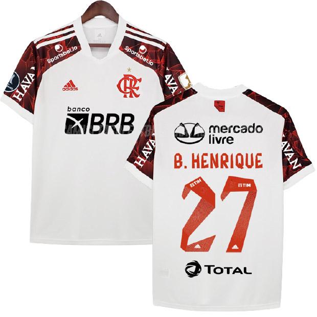 b.henrique camiseta de la 2ª equipación flamengo 2021-22