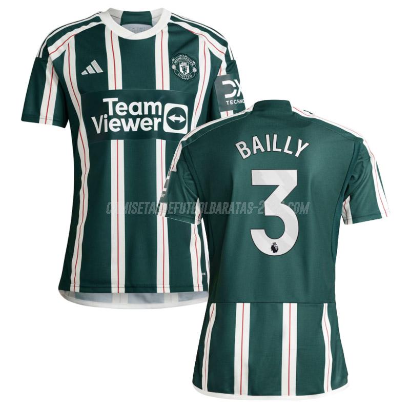 bailly camiseta de la 2ª equipación manchester united 2023-24