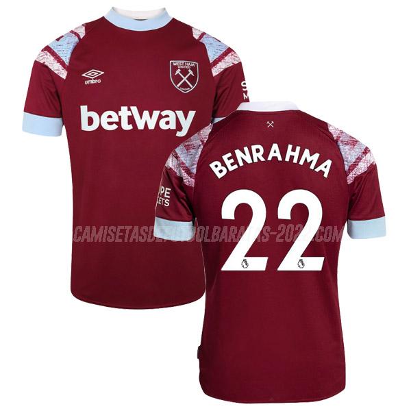 benrahma camiseta 1ª equipación west ham 2022-23