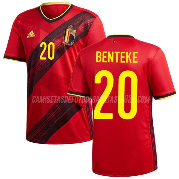 benteke camiseta de la 1ª equipación bélgica 2020-2021