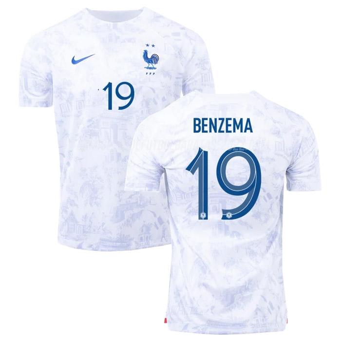benzema camiseta 2ª equipación francia copa mundial 2022