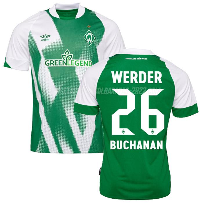 buchanan camiseta 1ª equipación werder bremen 2022-23