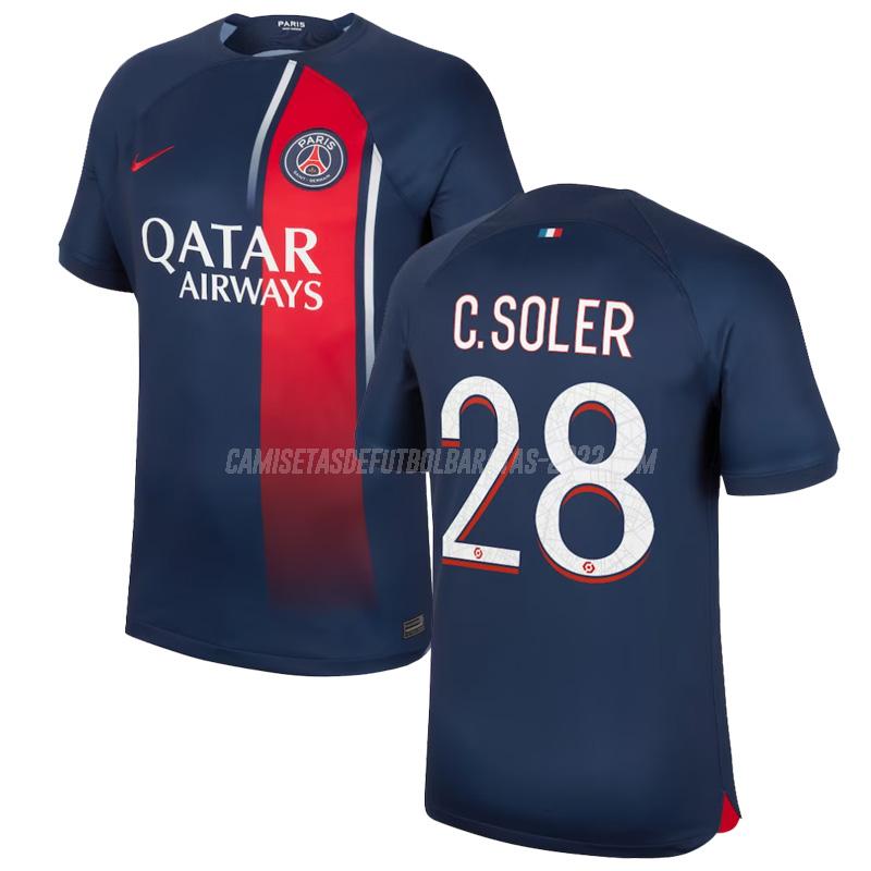c. soler camiseta de la 1ª equipación paris saint-germain 2023-24