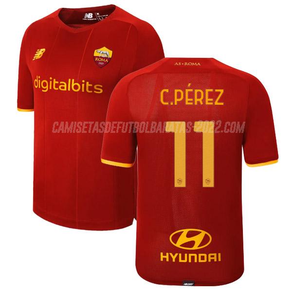 c.perez camiseta de la 1ª equipación roma 2021-22