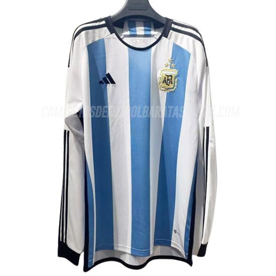 camiseta 1ª equipación argentina 3 star manga larga 2022