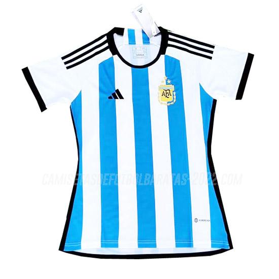 camiseta 1ª equipación argentina mujer 3 star 2022