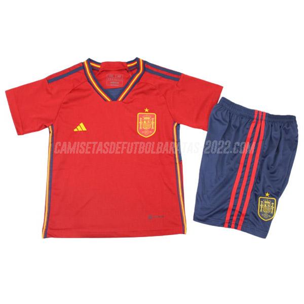 camiseta 1ª equipación españa niños copa mundial 2022
