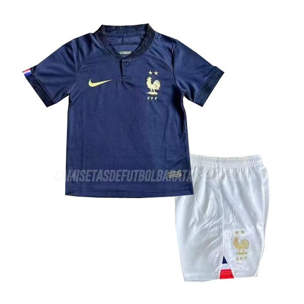 camiseta 1ª equipación francia niños copa mundial 2022