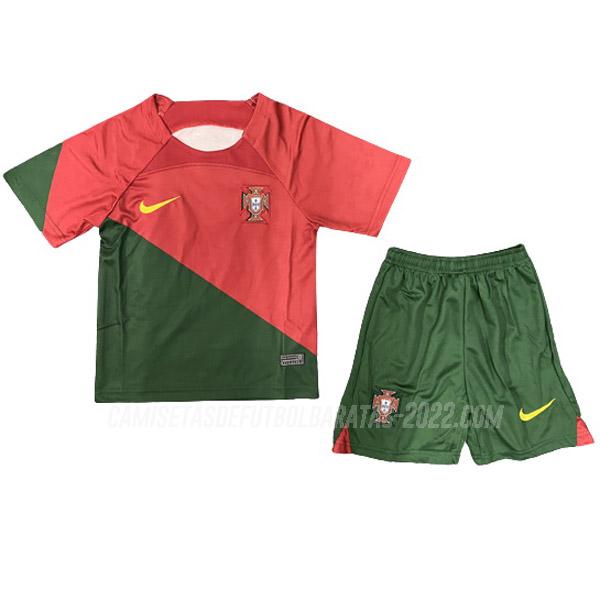 camiseta 1ª equipación portugal niños copa mundial 2022