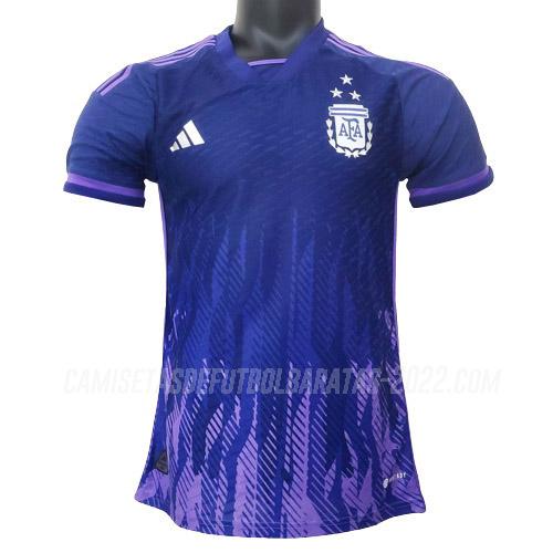 camiseta 2ª equipación argentina 3 star edición de jugador 2022