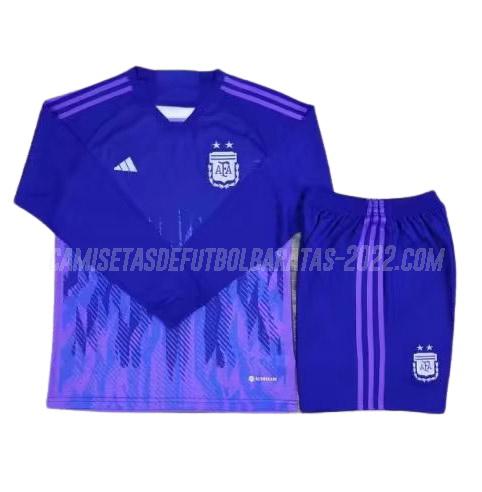 camiseta 2ª equipación argentina copa mundial manga larga 2022
