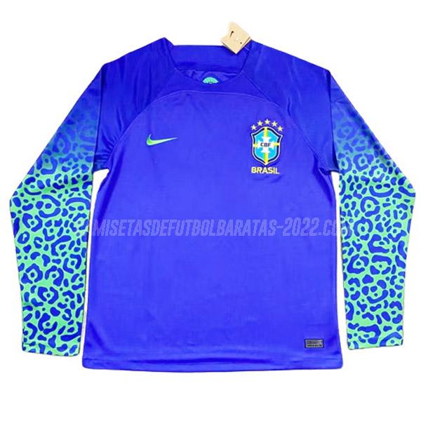 camiseta 2ª equipación brasil copa mundial manga larga 2022