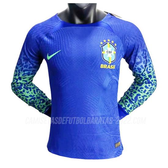camiseta 2ª equipación brasil edición de jugador manga larga 2022