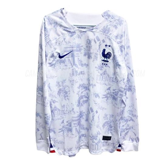 camiseta 2ª equipación francia manga larga copa mundial 2022