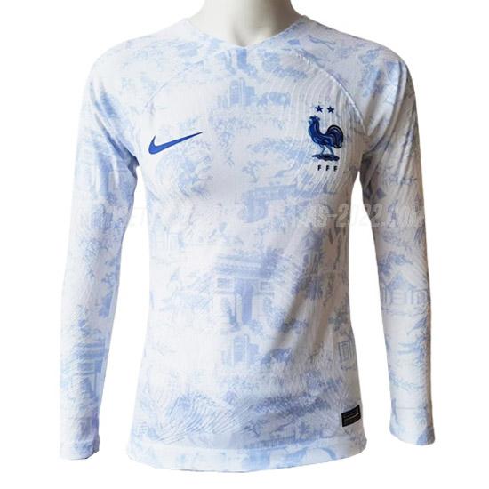camiseta 2ª equipación francia manga larga edición de jugador 2022