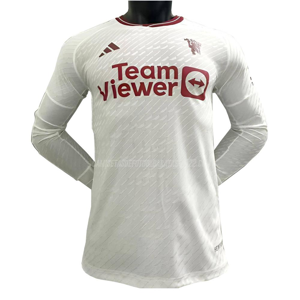 camiseta 3ª equipación manchester united manga larga edición de jugador 2023-24