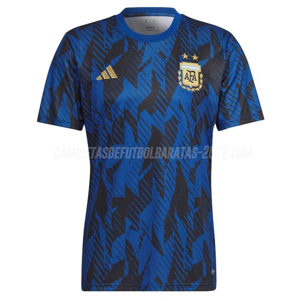 camiseta argentina pre-match azul 2022