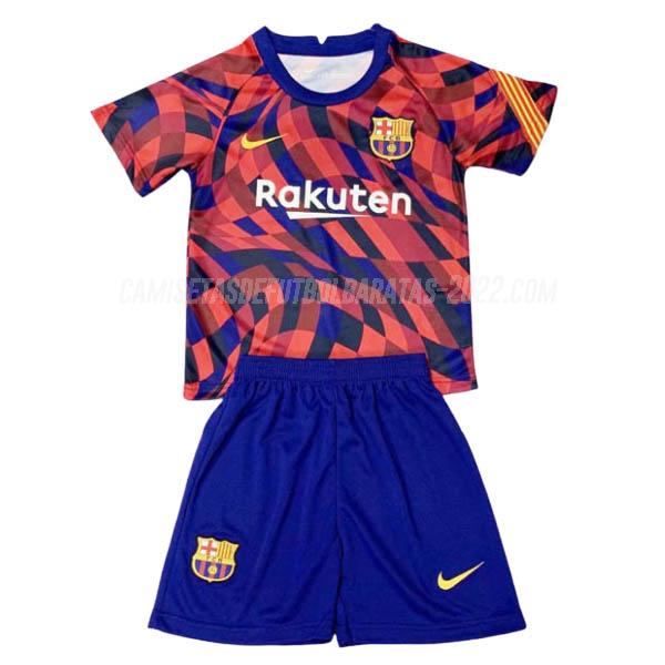 camiseta barcelona niños pre-match 2020-21