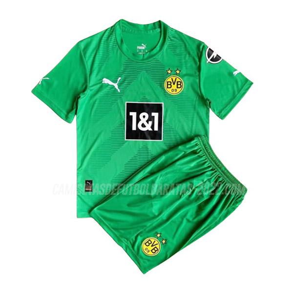 camiseta borussia dortmund niños portero verde 2022-23