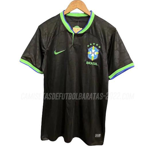camiseta brasil copa mundial negro 2022