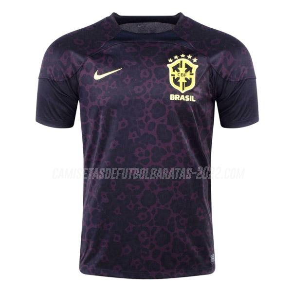 camiseta brasil portero copa mundial negro 2022