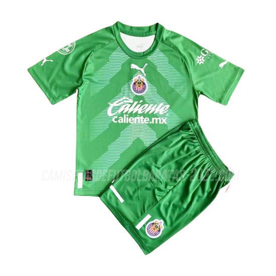 camiseta chivas niños portero verde 2022-23
