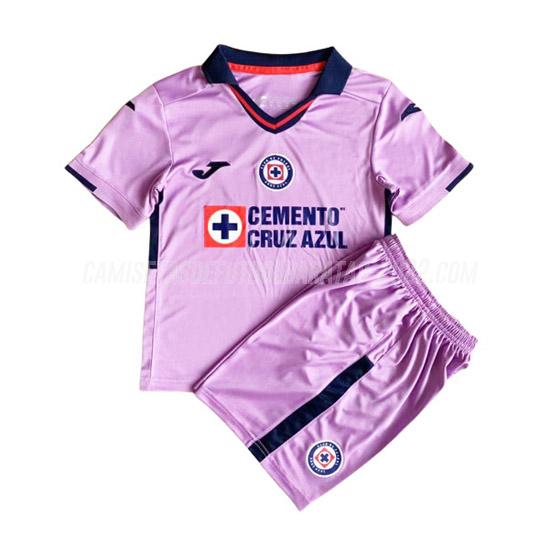 camiseta cruz azul niños portero violeta 2022-23