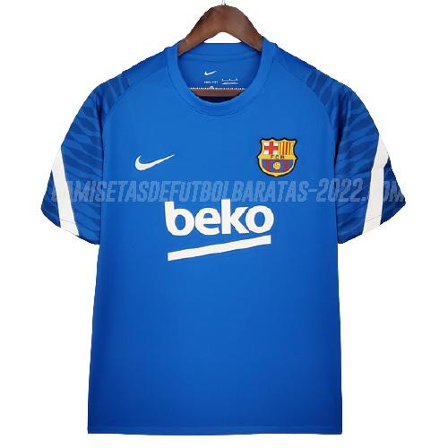 camiseta de entrenamiento barcelona azul 2021-22