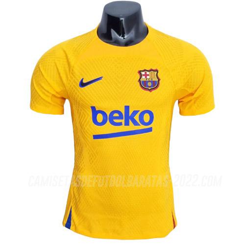 camiseta de entrenamiento barcelona edición de jugador amarillo 2022-23