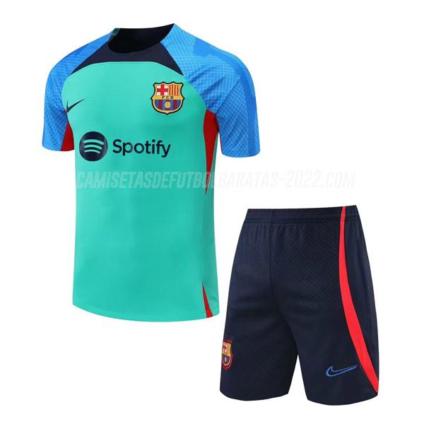 camiseta de entrenamiento barcelona traje 22830a verde azul 2022-23