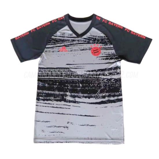 camiseta de entrenamiento bayern munich negro-gris 2020-21