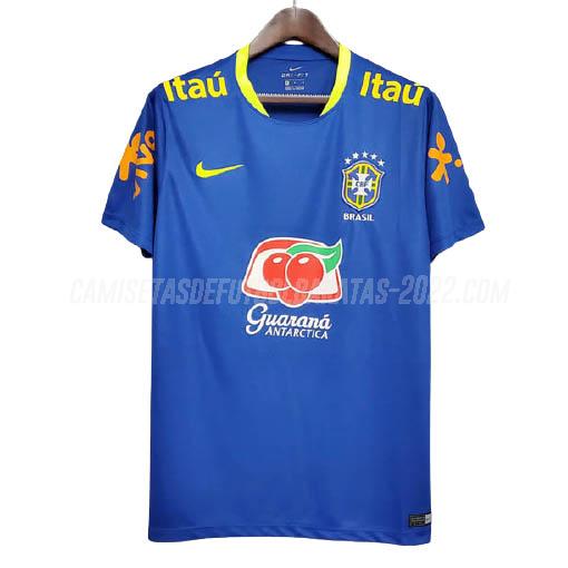 camiseta de entrenamiento brasil azul 2020-21
