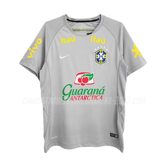camiseta de entrenamiento brasil gris 2022-23