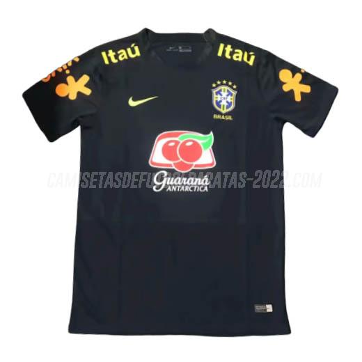 camiseta de entrenamiento brasil negro 2020-2021