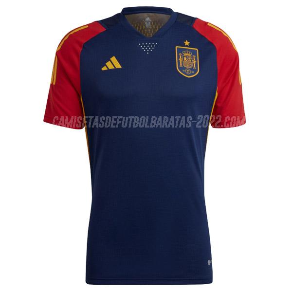 camiseta de entrenamiento españa copa mundial azul 2022