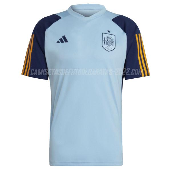 camiseta de entrenamiento españa copa mundial azul claro 2022