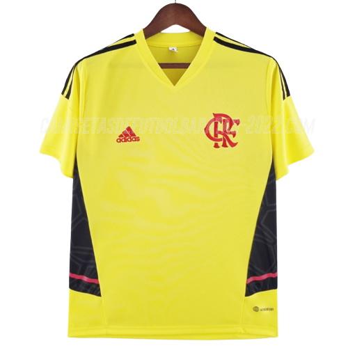 camiseta de entrenamiento flamengo amarillo 2022-23