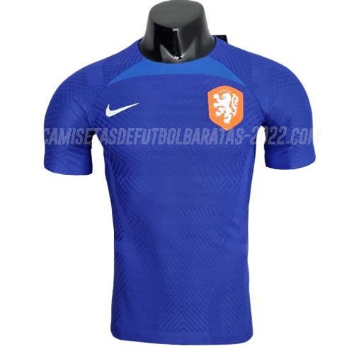 camiseta de entrenamiento holanda edición de jugador azul 2022