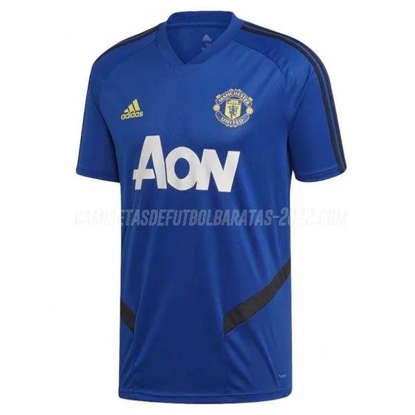 camiseta de entrenamiento manchester united azul 2019-2020