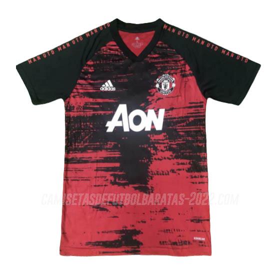 camiseta de entrenamiento manchester united rojo-negro 2020-21