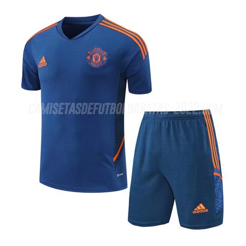 camiseta de entrenamiento manchester united traje azul 2022-23