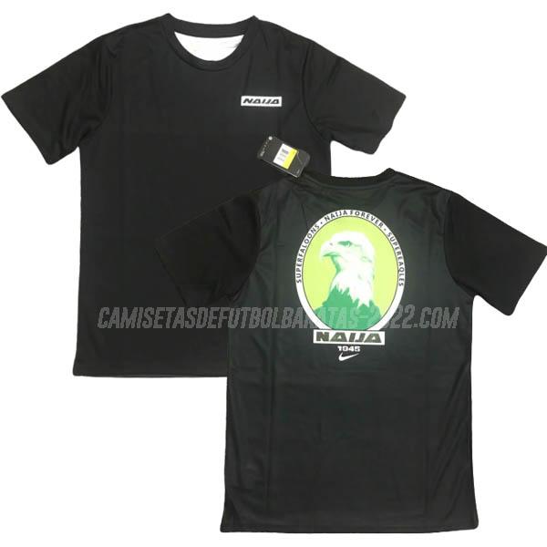 camiseta de entrenamiento nigeria negro 2020-21