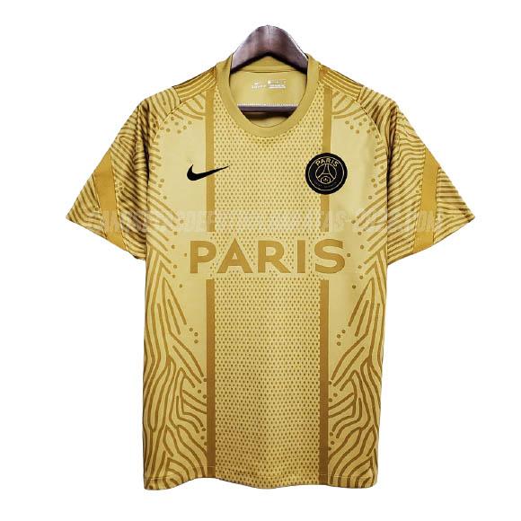 camiseta de entrenamiento paris saint-germain amarillo 2020-21