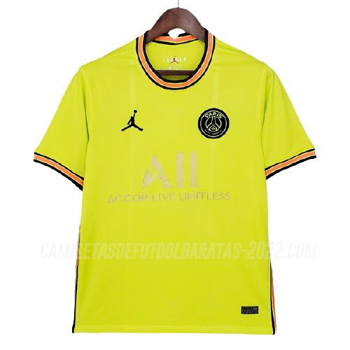 camiseta de entrenamiento paris saint-germain amarillo 2021-22